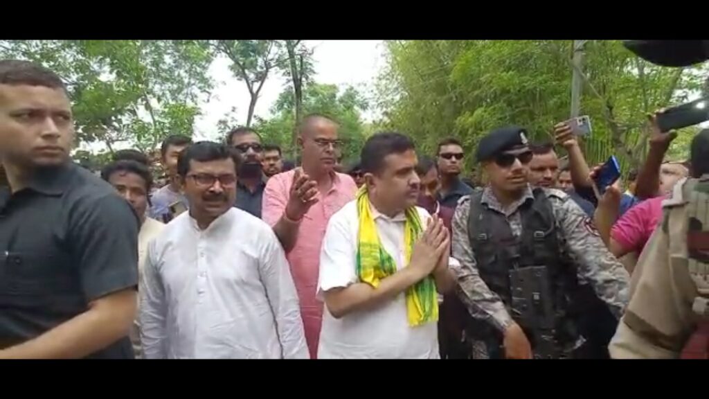 Shuvendu Adhikari met the family members of the deceased in Mainaguri