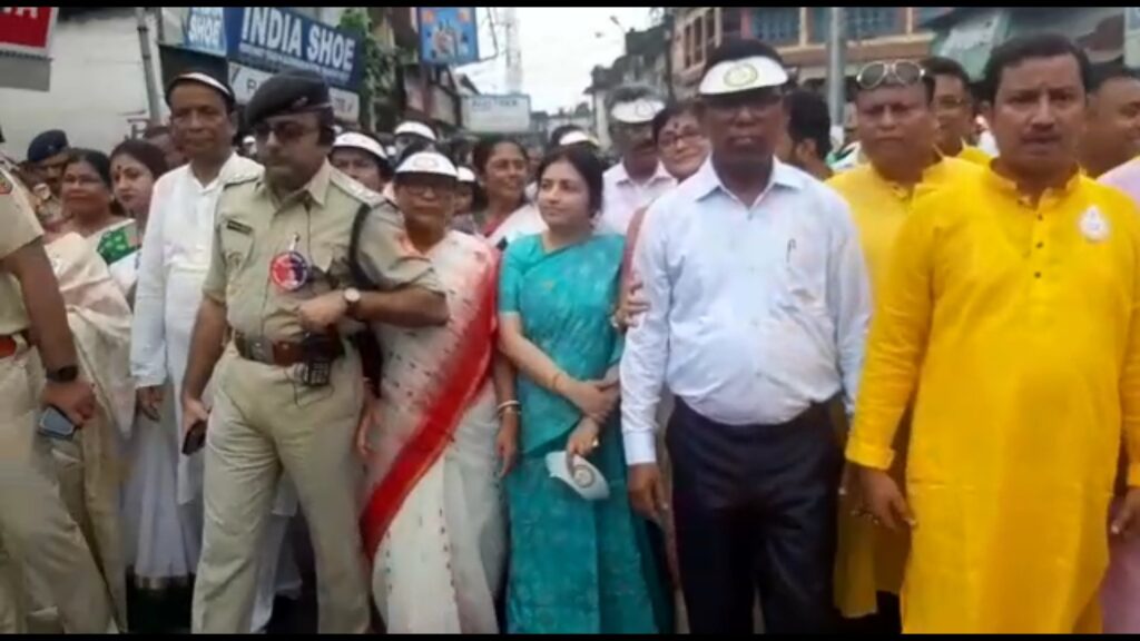 Durga Puja thanksgiving yatra was held in Jalpaiguri town