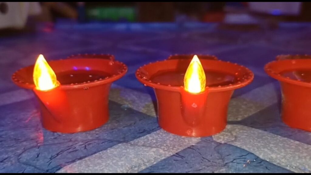 In Diwali instead of oil the lamp will be lit with water