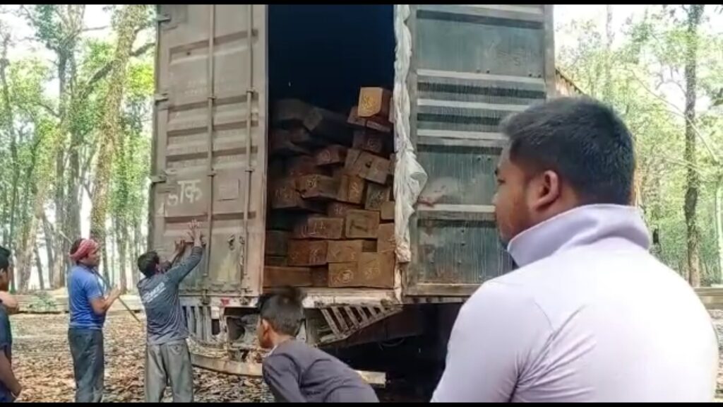 A truck load of barmatic wood was recovered before it was smuggled