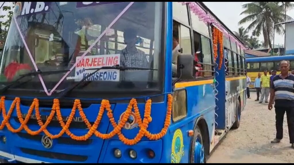 Jalpaiguri-Darjeeling-bound government bus was crowded on the first day itself