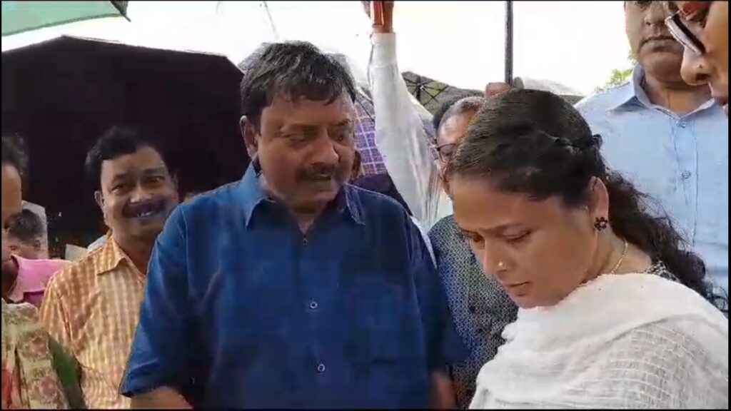 State Irrigation Minister Partha Bhowmik visited the flood affected area of Duars