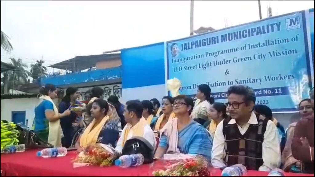 LED light installation work started in Jalpaiguri town