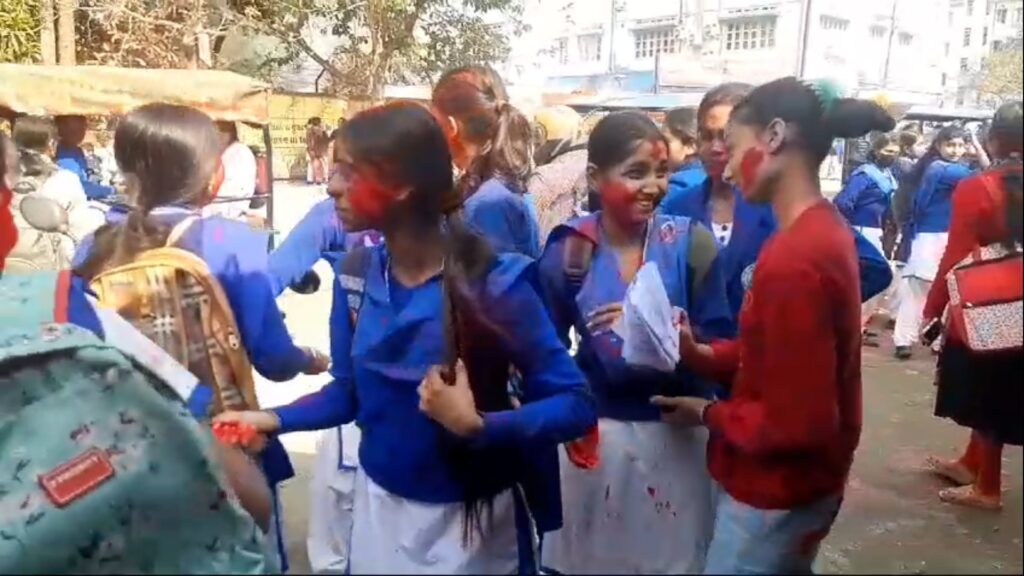 On the last day of the madhyamik examination a wide smile is on the faces of the candidates