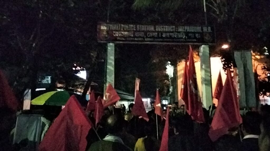 Protest march in Jalpaiguri demanding the release of former MLA Sefer Sardar
