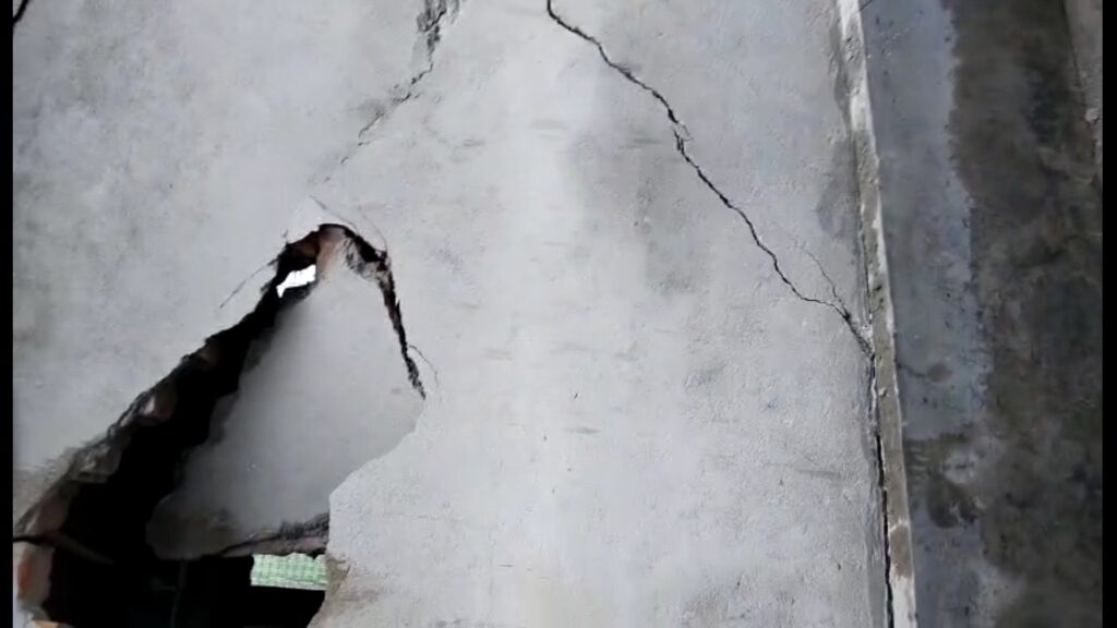 Elephants came to the locality in search of food and broke five houses of the same family