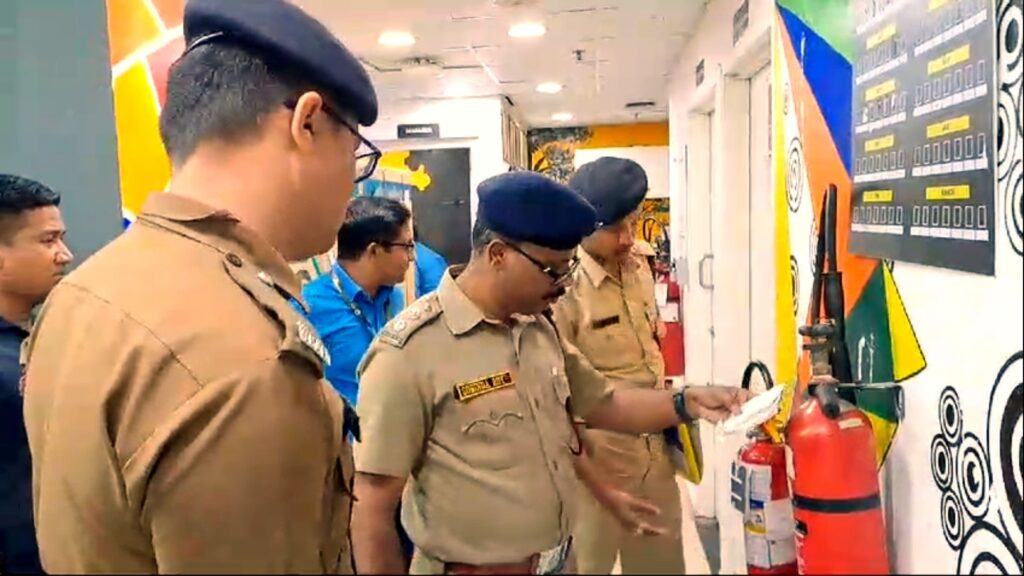 Inspection of fire department to check fire fighting system