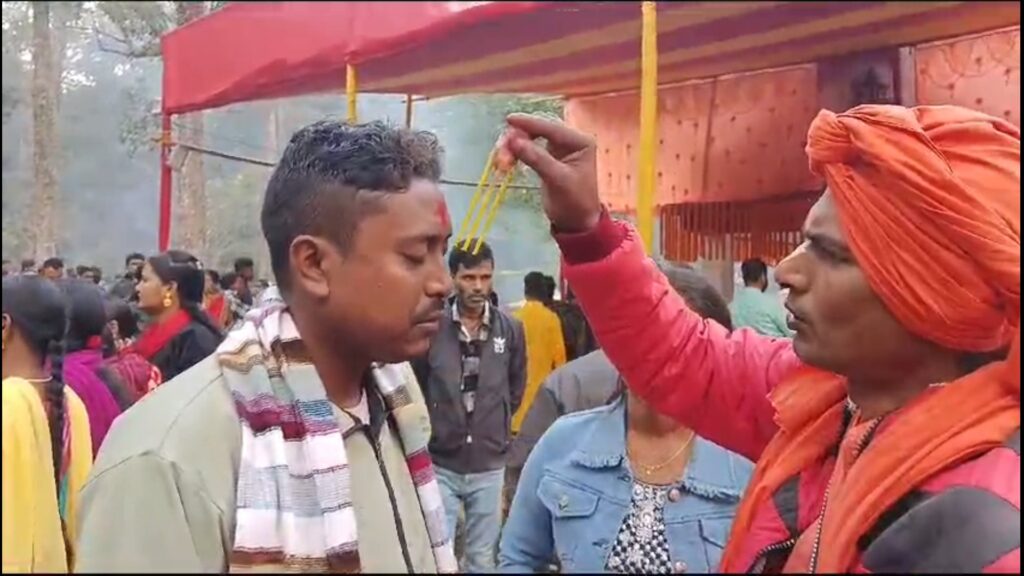 Bandurga Puja was organized in the deep forest of Baikunthapur while maintaining security