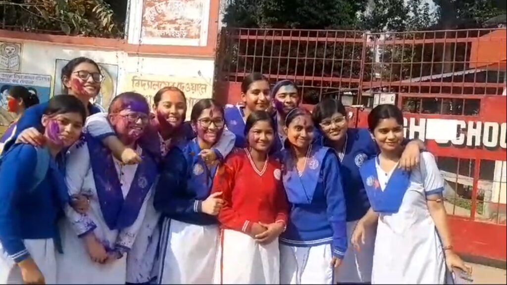 Madhyamik examinees celebrate with a festival of colors after exams