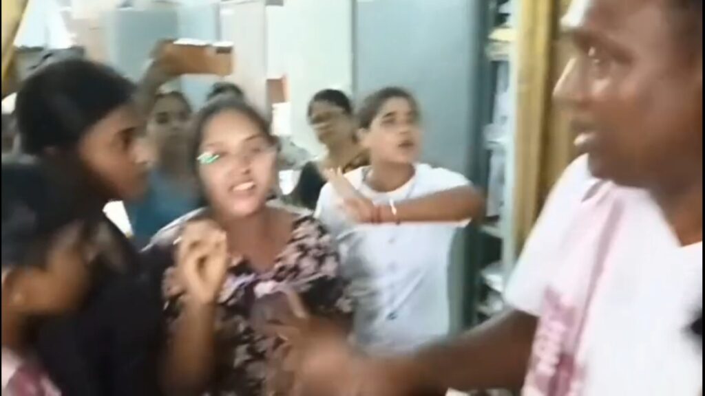 Outsiders' grandstanding at PD College! Attempt to snatch journalists' mobile phones; Principal in tears
